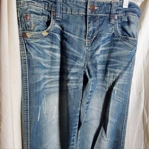 Womens JRs Size 5 Underground Soul Distressed Stone Wash Jeans